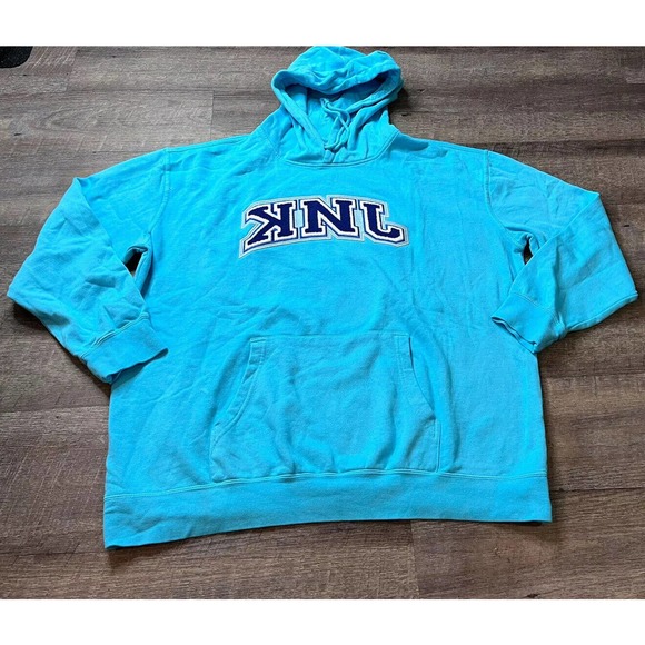 KNJ Worldwide Mens 2XL Pullover Hoodie Teal Blue N6